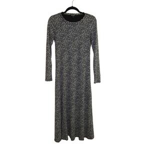 Express Dress Women's S Black & White Maxi Long Sleeve
